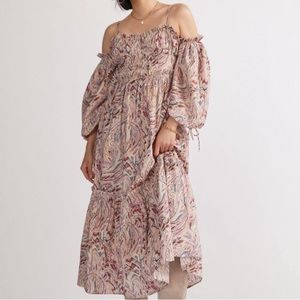 Anthropologie Love The Label Off The Shoulder Dress, Puff Sleeve Dress